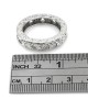 Gentleman's Etched Open Cut 5 Stone Diamond Band in White Gold